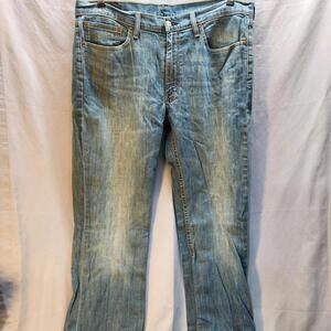 Levis Mens Jeans 36x34 Blue Denim 514 Straight Leg Fit Ranch Work Western‎ Rodeo